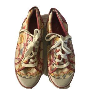 Coach Barrett Canvas Tennis Sneakers Multicolor y2k‎